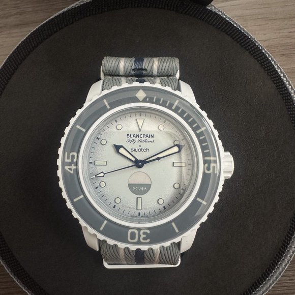 Swatch Scuba Fifty Fathoms SO35S100 / Antartic Ocean - Picture 3 of 14